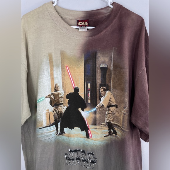 Vtg Star Wars Episode 1 The Phantom Menace Jedi vs. Sith T-Shirt Darth Maul Sz L - Picture 15 of 16